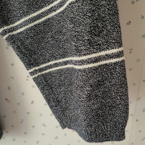 Talbots Sweater NEW 3X Gray White Striped Pullover Cotton Blend Minimal Capsule - Picture 7 of 15